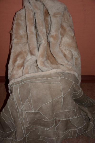 Lammfelldecke Kuschelwolke Beige geschoren 210x150cm